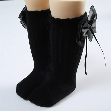 

kpoplk Christmas Socks For Kids Baby Bow Socks Toddlers Boys Girls Children Kids Socks Toddler Shoes Socks Princess Socks Floor(Black)