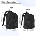 thumbnail image 2 of Casual Canvas Backpack Without Interlayer Large Capacity Stick Bag Design For Outdoor Shopping Office Outdoor Sports Snake Skin Print Style Darkgray_3 Medium, 2 of 7