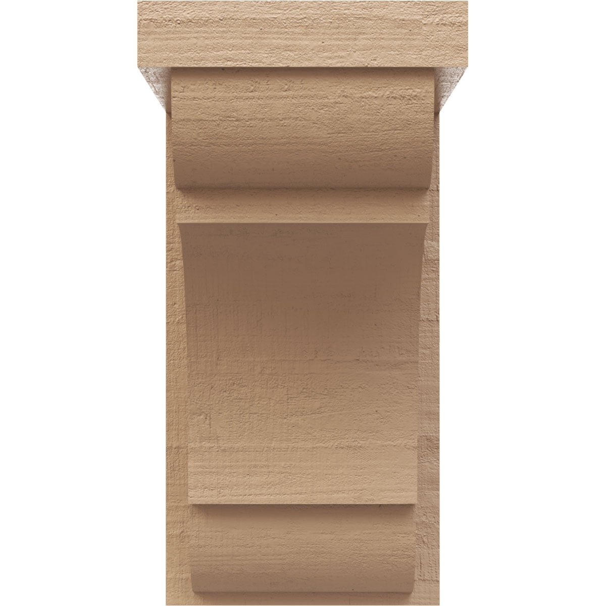 5"W x 5"D x 10"H Wide Bryant Rough Cedar Woodgrain TimberThane Corbel, Primed Tan