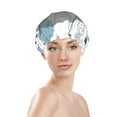 thumbnail image 3 of YFYANG Women's Double Waterproof Shower Cap, Bohemian Abstract Art Reusable Hair Cap for All Hair Styles and Head Sizes, 3 of 9