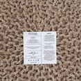 thumbnail image 7 of REDEARTH Round Pouf Ottoman - Hand Knitted Cable Boho Poof Home Décor Pouffe Circular Footrest for Living Room - Bedroom - Lounge - 100% Cotton (19.5"x19.5"x14") - Beige Ivory, 7 of 7