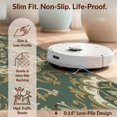 thumbnail image 6 of Design&I 8'x10' Washable Area Rug Extra Large Skid-Resistant Low Profile Ornate Scroll Border Dining Table Alfombra Round Vintage Circle Playful for Living Room, Family, 6 of 7