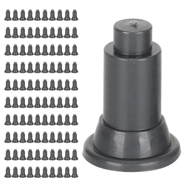 Juego de 100 placas de aislamiento para acuarios, patas de apoyo para divisores de peceras, 100 unidades, color negro