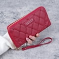 thumbnail image 1 of Cartera de mano de estilo coreano para mujer, billetera multifunción con cremallera larga, billetera para teléfono móvil de gran capacidad, 1 of 6