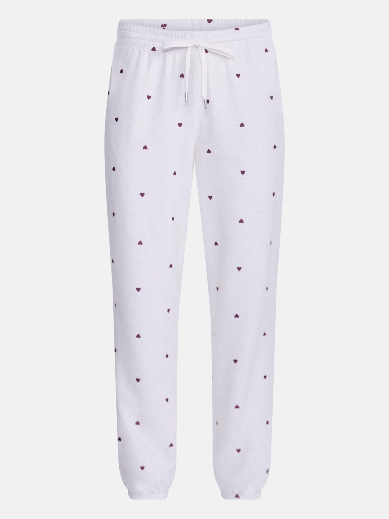 Joyspun Women's Fleece Sleep Pull On Jogger with Embroidery, Sizes XS to 3X