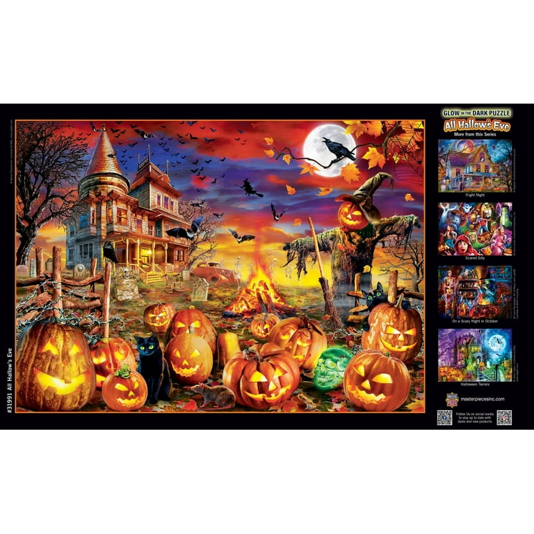 Halloween Fright Night 500 Pieces Jigsaw Puzzles for Adults, Halloween  Decoration for Family Party Holiday