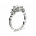 thumbnail image 2 of 1.20 Carat Brilliant Emerald Cut Genuine Diamond Solitaire with Accents Wonderful Ring for Ladies Solid 14K White Gold Size 10.5, 2 of 8