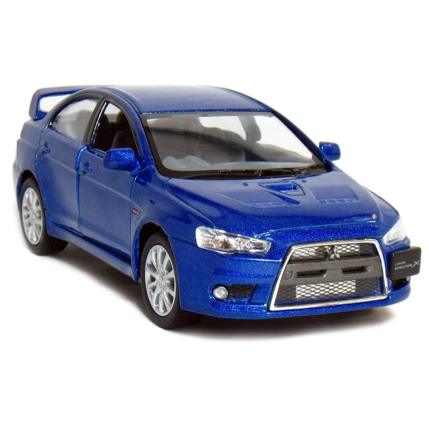 2008 Mitsubishi Lancer Evolution X, Blue - Kinsmart 5329D