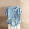thumbnail image 4 of Camisetas de Manga Corta para Mujeres, Camiseta de Manga Corta Impresa Casual Hecha de 95% Poliéster 5% Spandex para Todas las Estaciones, Camisetas de Manga Corta para Mujeres, 4 of 6