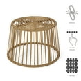 thumbnail image 2 of Apulia Outdoor Wicker Side Table, Light Brown, 2 of 8