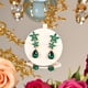 thumbnail image 4 of Caja Giratoria con Rosa Eterna y Aretes  Regalo Romántico para Mujer  Caja redonda de Joyería con Flor Preservada  (Verde(aretes verdes)), 4 of 9