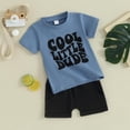 thumbnail image 4 of Children's Clothes Boys Summer Clothes 2024 New Short Sleeve Style Suit Letter Printed T-shirt Shorts Two-piece Set, 4 of 10