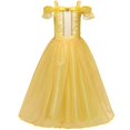 thumbnail image 1 of Vestido de princesa para niñas, disfraz de Blancanieves, manga abullonada, fiesta de cumpleaños, Verano Fivean unisex, 1 of 2