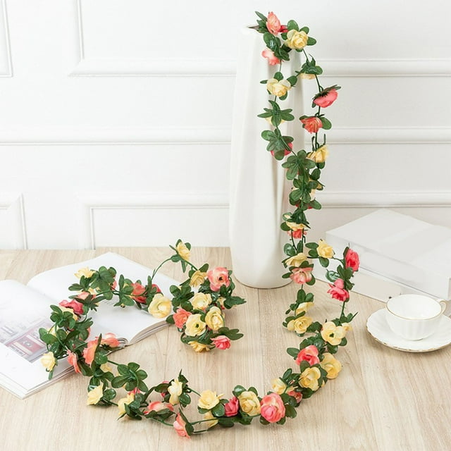 Decoración del hogar, decoración de habitaciones, decoración de paredes, guirnalda de flores artificiales, guirnalda de peonías, plantas de seda colgantes para bodas, flores de hiedra, guirnaldas de f