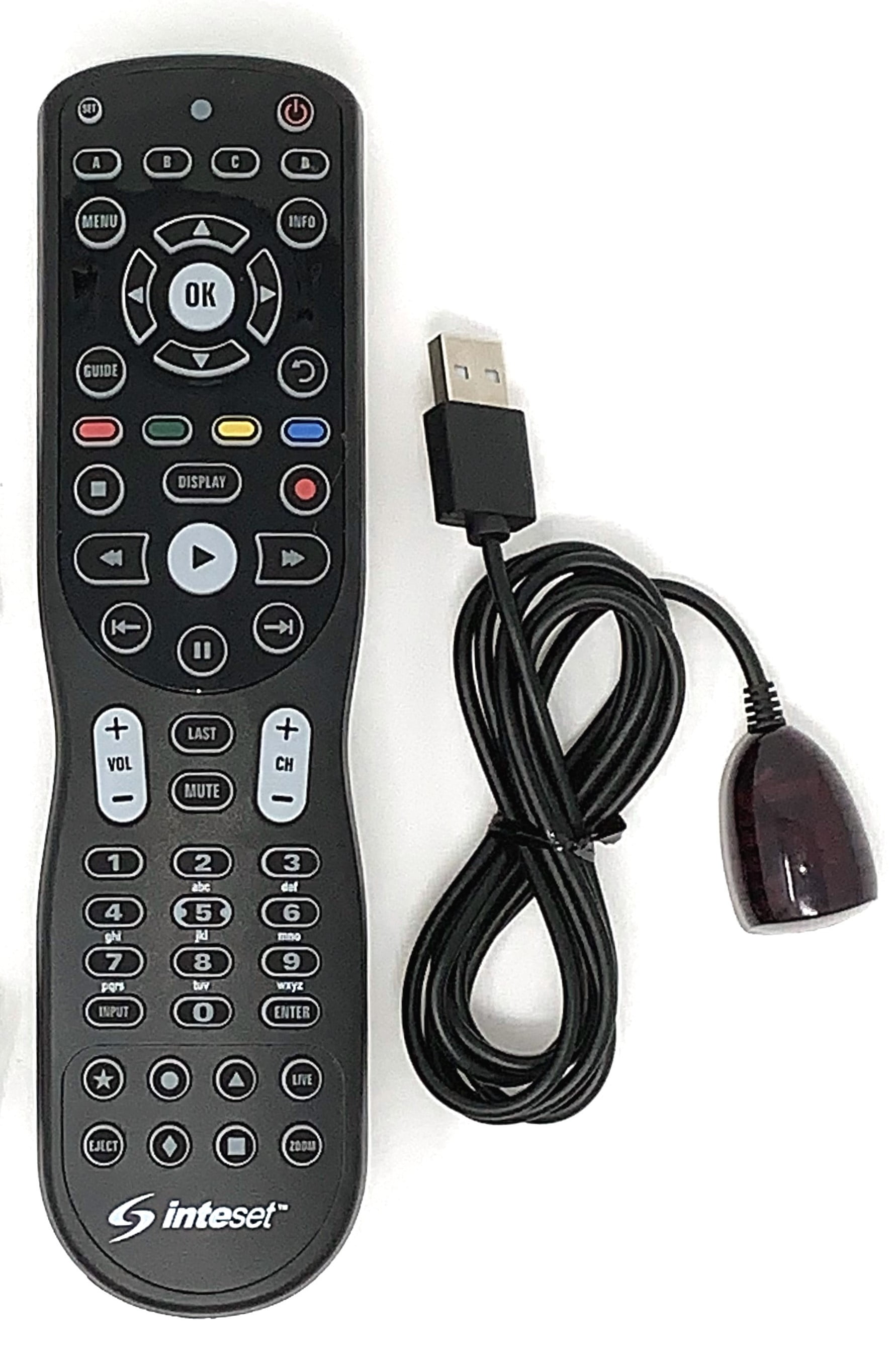 Inteset 4in1 Universal Backlit Remote & IReTV IR Receiver Combo. for