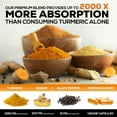thumbnail image 6 of Turmeric Curcumin Supplement 1950mg with Organic Turmeric & Ginger, 95% Curcuminoids, BioPerine Black Pepper for Best Absorption, Nature's Vegan Joint Support, Non-GMO, Bottled in USA - 120 Capsules, 6 of 11