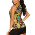 thumbnail image 3 of Gukieu Robot and Monsters Print Women's Quick-drying Fitness Vest, Round Neck Sleeveless Fitness T-shirt, Suitable for Yoga, Sports-Medium, 3 of 7