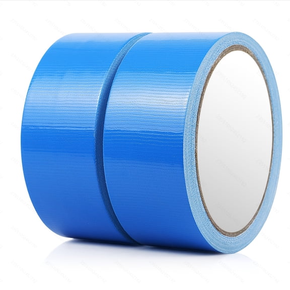2-Pack Blue Fabric Cloth Duct Tape, 1.88in x 393.7in Heavy-Duty Strong Adhesive Tape, Residue-Free, Waterproof for Crafts, Repairs & Packaging