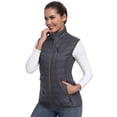 thumbnail image 2 of Women's Lightweight Packable Puffer VestWarm Quilted Windproof Sleeveless Jacket with 5 Zipper Pocketsfor Golf Hiking Travel Casual Wear Grey 2XL, 2 of 8