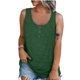 thumbnail image 1 of ICHUANYI Clearance Women Button Round-Neck Blouse Casual Loose Summer Sleeveless Tank(Green, S) ICHUANYI WER2023081112712, 1 of 7