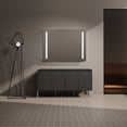 thumbnail image 2 of LiviNest 60" Freestanding Bathroom Vanity: Modern Storage Cabinet with Soft Close Doors & Dark Oak Finish - Water Resistant Plywood Design for Home Renovation & DIY Assembly (KD), 2 of 6