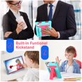 thumbnail image 3 of SaniMore Case for Lenovo Tab M11, Shockproof Silicone Backplane Rugged PCRotating Stand Pen Holder Anti-drop Heavy Duty Protective Cover for Lenovo Tab M11, Mint+Rose, 3 of 5