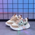 thumbnail image 4 of Toddler Boys Dinosaur Light Up Walking Shoes Fashion LED Flashing Breathable Platform Non Slip Tennis Shoes Gray, 4 of 6
