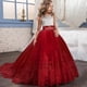 thumbnail image 3 of Vestido infantil de manga larga para boda, vestido de princesa para boda, vestido de niña de tamaño mediano y grande, 3 of 6
