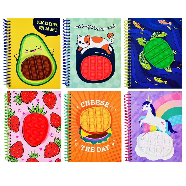 Pen + Gear Avocado Bubble Pop Fidget Journal - 120 Lined Paper Pages - Kids  Notebook 