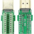 thumbnail image 2 of HDMI adapter for gold plated screw terminal, male to solderless, 2 of 4