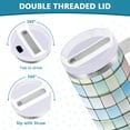 thumbnail image 3 of Yayeee 40oz Stainless Steel Tumbler with Straw and Handle Double-Wall Insulated Travel Water Bottle, Small Pastel Pattern, 3 of 8