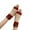 Brown, variant on Herringbone Woven Half Finger Knit Gloves,Female Winter Thermal Typing Mittens Hand Covers,Wind Resistant Cold Block Hand Gear,Soft Stretch Wool Anti Freeze Daily Writing Office Hand Gear,Brown
