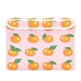 thumbnail image 7 of Yayeee Collapsible Cube Storage Bin with Lid Fabric Closet Decorative Basket with Handles, Cute Oranges, 7 of 7