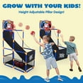 thumbnail image 3 of Arcade Basketball Game Set with 4 Balls and Hoop for Kids 3 to 12 Years Old Indoor Outdoor Sport Play - Easy Set Up - Air Pump Included - Ideal for Competition, 3 of 7