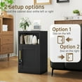 thumbnail image 6 of Favory 27" Metal Nightstand with Locked Doors, Small Sidetable with Storage Shelf, Storage Cabinet for Bedroom, Metal End Table for Home, Office Black, 6 of 10