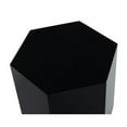 thumbnail image 5 of Modrest Newmont Hexagonal Medium MDF Wood End Table in Black High Gloss, 5 of 5