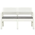thumbnail image 3 of vidaXL Patio Garden Bench Loveseat with Cushions for Backyard Porch Plastic, 3 of 12