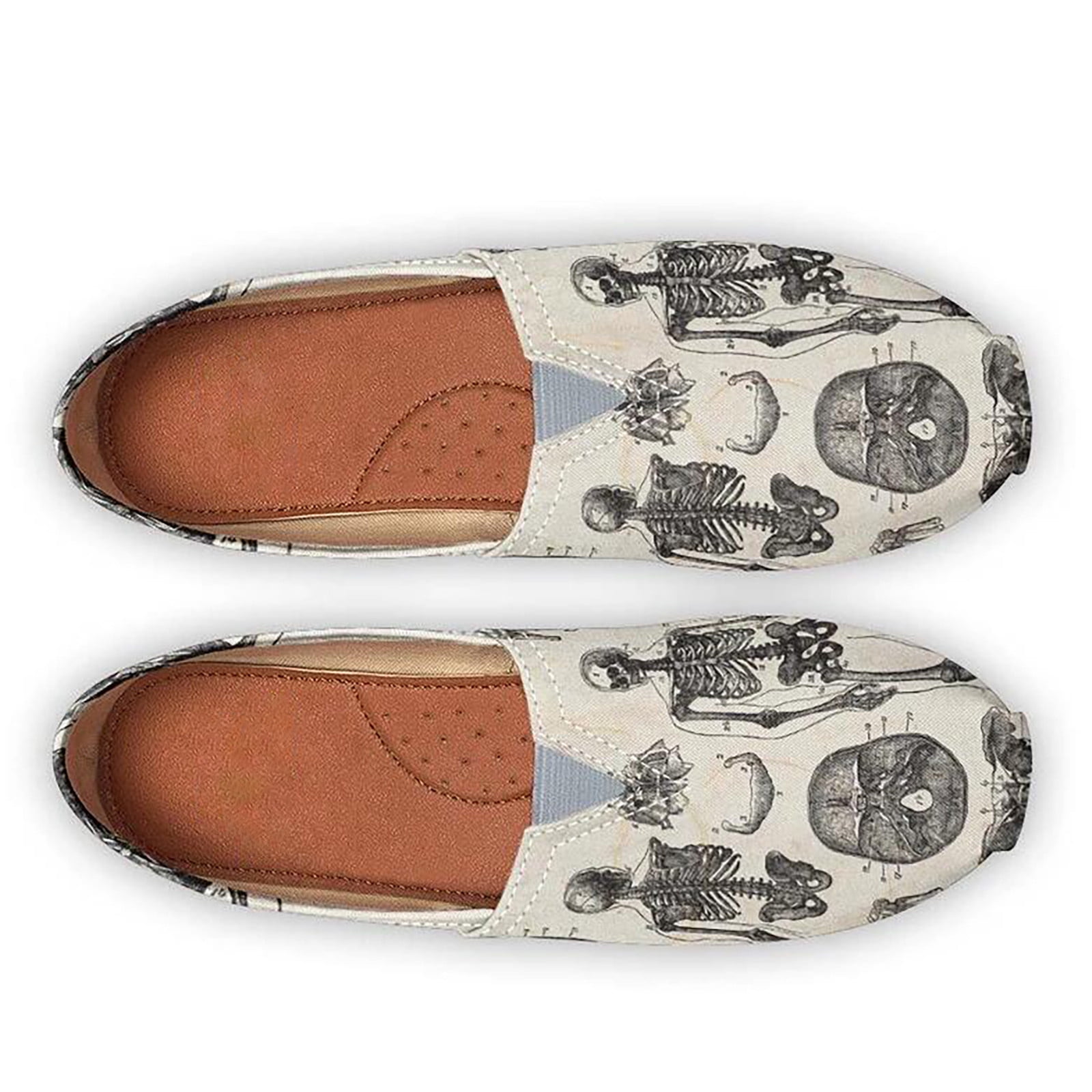 Human Organ Casual Shoes Human Organ Canvas Casual Shoes With Full Wrap Canvas Print Vintage Anatomy Casual Shoes Slip On Flats Shoes for Women Men 