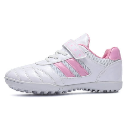 

Engtoy Boy s Soccer Shoes Kids Breathable Lightweight summer Football Boots Cleats High-Top Spikes Soccer Shoes Girls Outdoor Athletic Training Sneakers