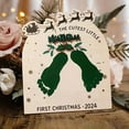 thumbnail image 4 of Christmas Baby Footprint Board - Adorable Wooden Anniversary Souvenir, Heartfelt Bedroom Ornament for Commemorating Special Moments, for Christmas Decorations and Unique Gifts, 4 of 6