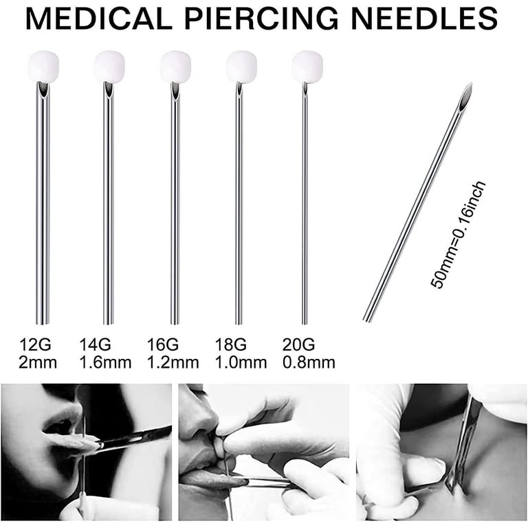 Nipple piercing needle gauge sale