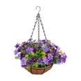 thumbnail image 1 of Flores artificiales colgantes en canasta para decoración de jardín de césped de patio, para la decoración de exteriores An, 1 of 5