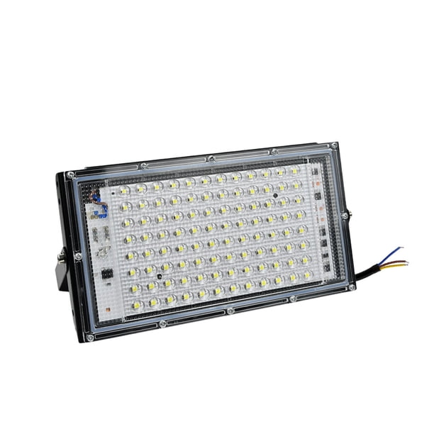Monstrate Luz de inundación al aire libre LED 100W IP65 Impermeable 120 ° Alumbrado público Lámpara de camino de garaje interior blanco frío Iluminación y accesorios 6500K 100W sin enchufe