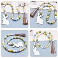 thumbnail image 3 of FRCOLOR  Wood Bead And Tassel Easter Garland Hanging Wall Beads Bunny, 3 of 8