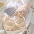 thumbnail image 6 of Gymayou Women Wireless Pullover Vest Lace Bra V-Neck Seamless Sleep Bralette Wide Comfort Strap Beauty Back Breathable Lingerie Pink L, 6 of 9