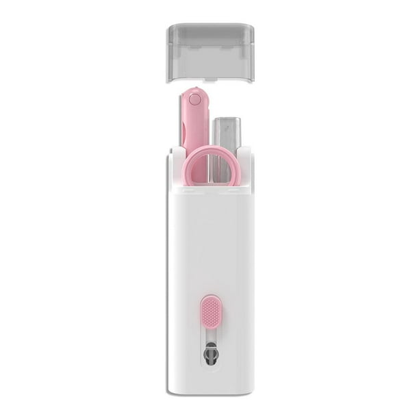 sweethay Bolígrafo de limpieza de auriculares 7 en 1, portátil, multifuncional, portátil, reutilizable, estuche de carga para ordenador, cepillo Computadoras y accesorios Rosado