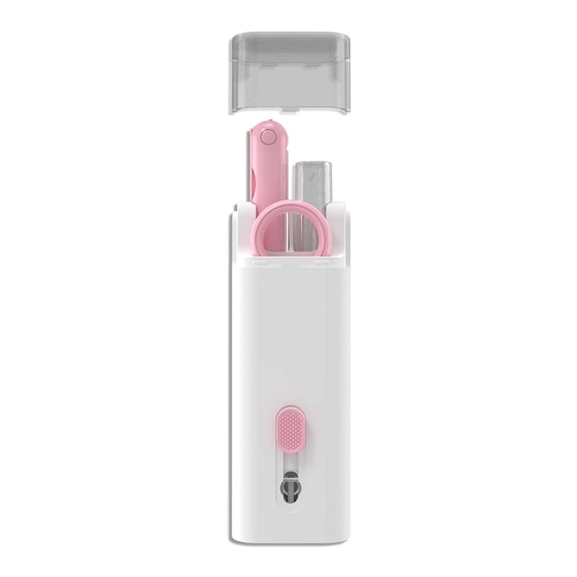 Methold Bolígrafo de limpieza de auriculares 7 en 1, portátil, multifuncional, portátil, reutilizable, estuche de carga para ordenador, cepillo Computadoras y accesorios Rosado