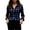 Navy, variant on cocolona Womens Classic Shirts Plaid Color Block Long Sleeve Blouses Collared Button Down Business Work Tops Fall Outfits