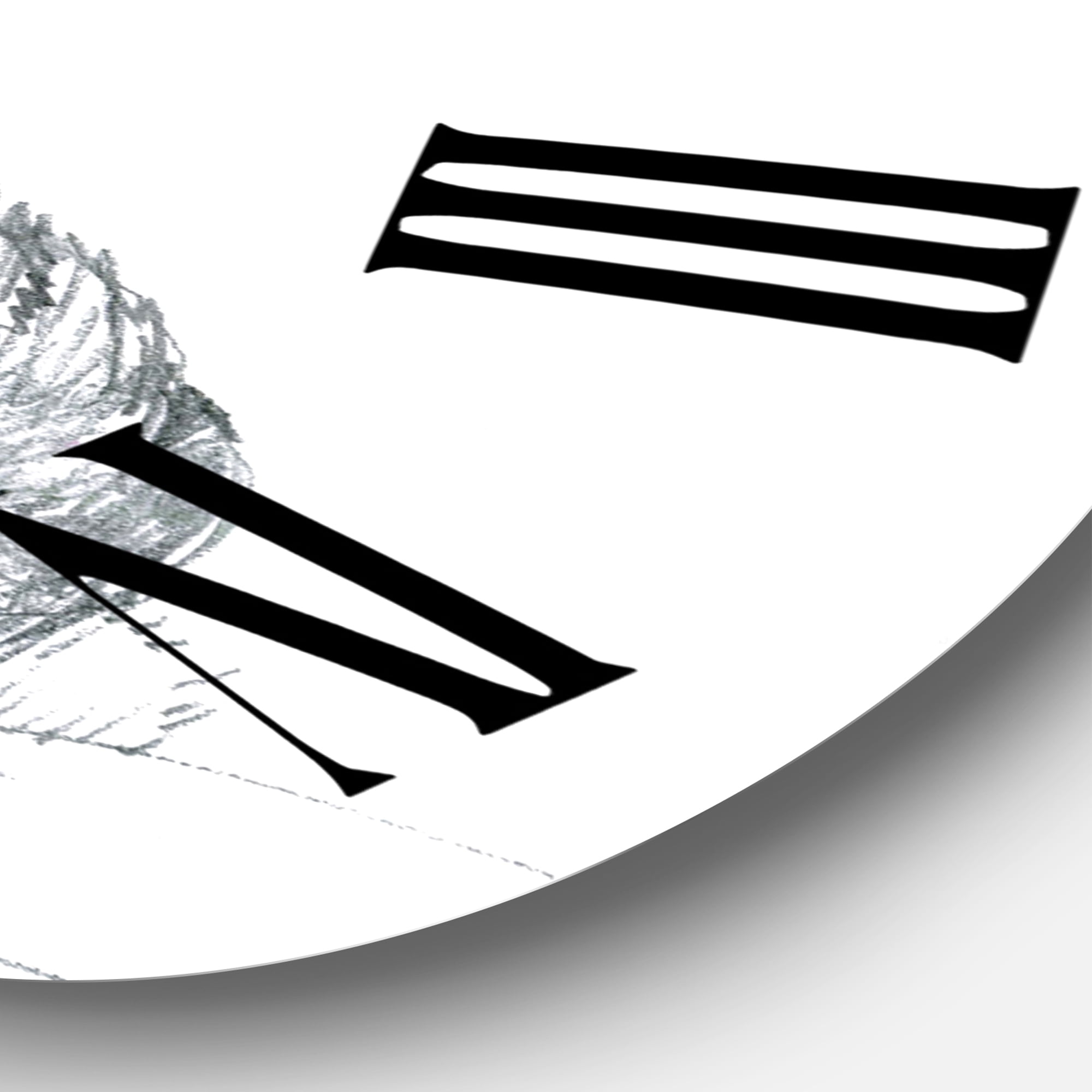 Designart 1 in Farmhouse Wall Clock