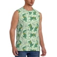 thumbnail image 2 of Easygdp Cute Dinosaurs in Space Men's Breathable Tank Tops Sleeveless Sporty T Shirts for Basketball, Mountaineering, Bodybuilding -XX-Large, 2 of 8